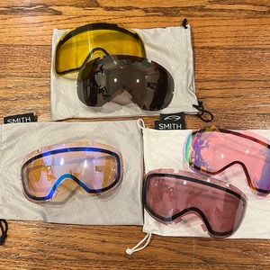 Set of 5 Smith Optics Snow Goggles I/OS Replacement Lenses Ski Snowboarding